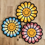 【miyarabi0123様オーダー作品】スマイリーフラワーの円座　   yellow summer pinkmix