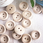 【#【461】30個　15mm ボタン 手芸 ウッド　丸　Handmade