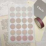 丸シール|Pink&チェック柄