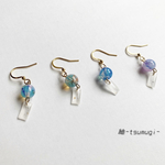 ガラス玉の風鈴ピアス&イヤリング