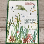 【バースデーカード】Hopping all  your  birthday  fishes come  true