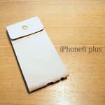 手作りスマホケースiPhone6plus用ヌメ革【受注生産】