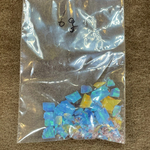 ✨京セラオパール高透明度イエロー＆ブルー樹脂含浸タイプ端材６g✨