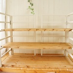 3段折り畳み分解型什器　100×70×46　棚板3枚