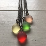 再販＊お菓子みたいなシーグラスのネックレス🐞✨