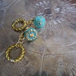 ヴィンテージ イヤリング　アシンメトリー vintage earrings <ER-TQTW1>