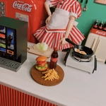 丸皿🟥ミニチュアバーガーセット　RED 