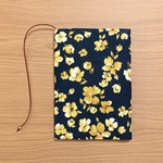 《 四六判》ブックカバー  ハンドメイド  フラワーシャワー ネイビー
