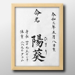 【残り9名様!50%オフ】書道家の命名書