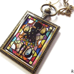 sae1031様専用　【切り絵レジン】なみだ　バッグチャーム