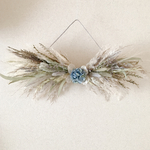 リボンスワッグ  50cm   gray blue