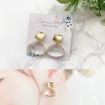 【クリア】ゆらゆらクリスタルピアス