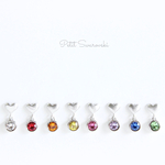 petitハートスワロフスキー＊シルバーピアス