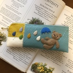 🧸💧felt  de  patchworkテディベアペンケース☂️