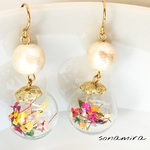 colorful flowerピアス//イヤリング
