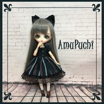 【受注生産】レジメンタルストライプのお嬢様ワンピース†ハルモニアブルーム ミディブライス ruruko pnxs 等に