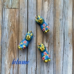 🆕【ウッドパーツ】colorful  floral cats #dpbl