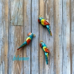再販なし【ウッドパーツ】parrot #turquoise