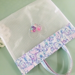 ゆめかわユニコーンラミネートのシャカシャカプールバッグ