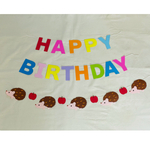 誕生日飾り　はりねずみりんご