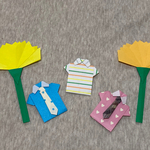 折り紙  壁飾り 父の日（カーネーション、シャツ）