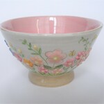 茶碗 お花畑の蝶々さん