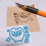 歯 消しゴムはんこ 手持ち付き