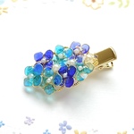 雨に咲く紫陽花のヘアクリップ