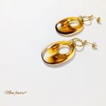 クリアべっ甲リングピアス