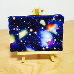 宇宙柄フラットポーチ