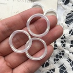 【2粒】22mm/ホワイトオパール/14号スリムウェーブリング