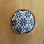 ＊Haru様オーダー品＊こぎん刺し　ピンクッション　【雪】