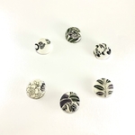 着物生地　くるみボタン22㎜　6個セット白柄