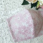 【新作💖】レースマスク　かわいいお花　夏用マスク　刺繍マスク　レース　マスク　おしゃれマスク　布マスク　マスクカバー　２重マスク　不織布マスクカバー　夏　結婚式　夏マスク　梅雨