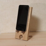 天然木《タモ》木製スマホスタンド