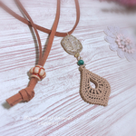 再販《お嫁入り*5》༓❅⃝༓༓ウッドチャームのアンティーク調ネックレス༓༓❅⃝༓