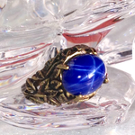 青い星のガラスring。。。スターサファイア