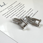 2way シルバーリンク ピアス