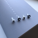 韓国ビーズアクセサリー　お花のビーズピアス