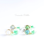 Bubbleガラス＊スワロフスキーピアス