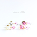 Bubbleガラス＊スワロフスキーピアス