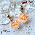 🆕イギリス発🇬🇧ピタミンカラー🧡ランプワークビーズイヤリング