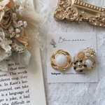 ボタンピアス💐イヤリング