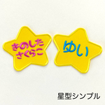 星型シンプルお名前ワッペン