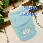ティファニーブルー☆34☆春夏☆前身頃メッシュ☆犬服タンク☆完成品☆ハンドメイド☆あんころもち  