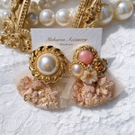 SALE 刺繍リボン　button  accessory
