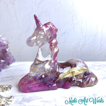 Dream unicorn <purple>／ヒマラヤ水晶、アメジスト、ラベンダーアメジスト、チャロアイト、ローズクオーツ、オーラライト２３、ポイントクリスタル
