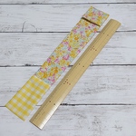 ものさし入れ30cm★裏地付き★小花柄　イエロー  s2