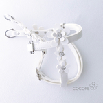 プルメリアのハーネス✧ビジュー✧ (ホワイト)☆犬・ハーネス☆