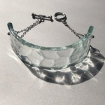 石目　ブレスレット　昭和レトロガラス　アンティーク　型ガラス　もったいないをカタチに　思い出と一緒に　